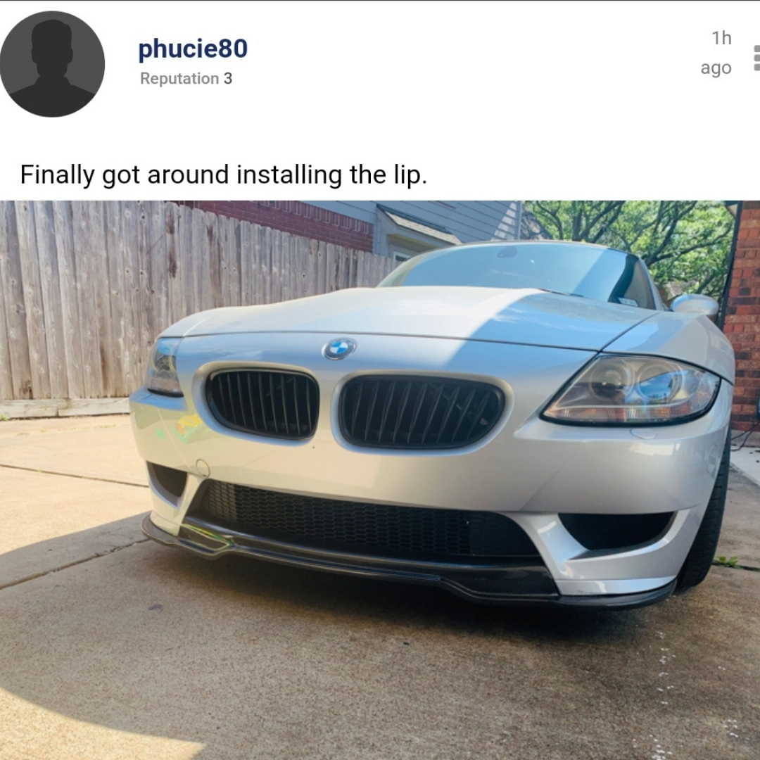 BMW Z4M Carbon Front Lip