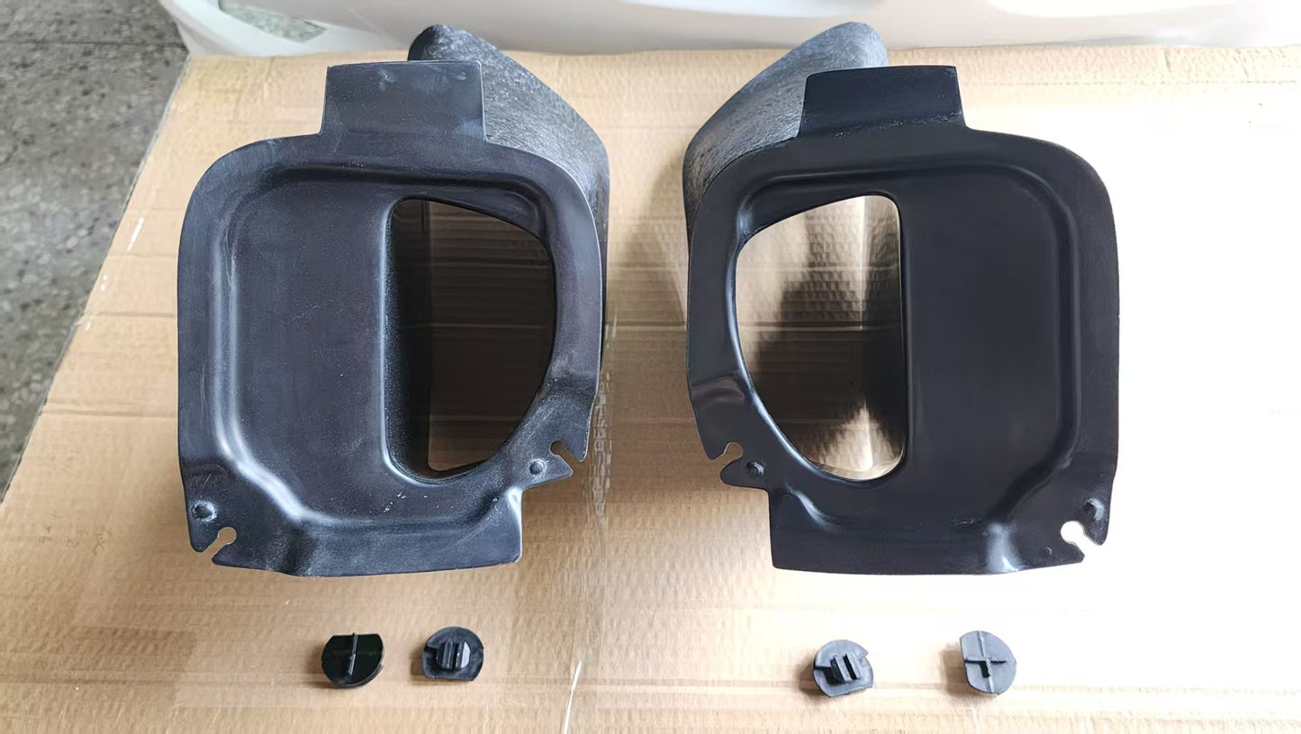 Skyer BMW Z4 M-Style FRP brake cooling air duct set, left and right pair with mounting clips, 2003-2008 Roadster and Coupe